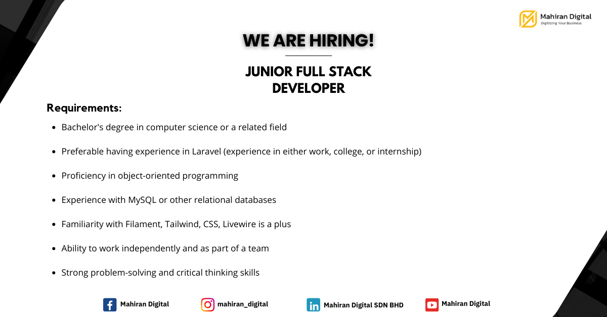 Junior Full Stack Developer